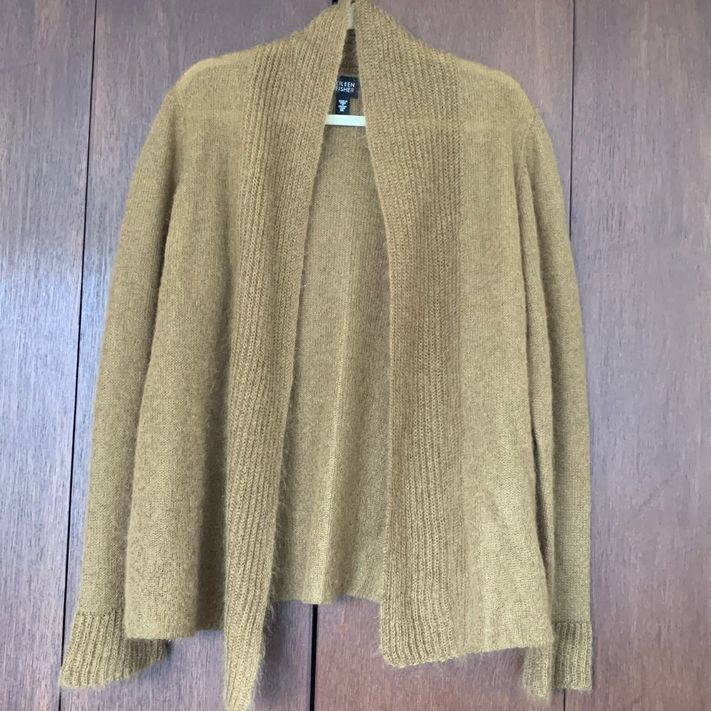 Eileen Fisher Open Front Sweater Italian Yard (XL)